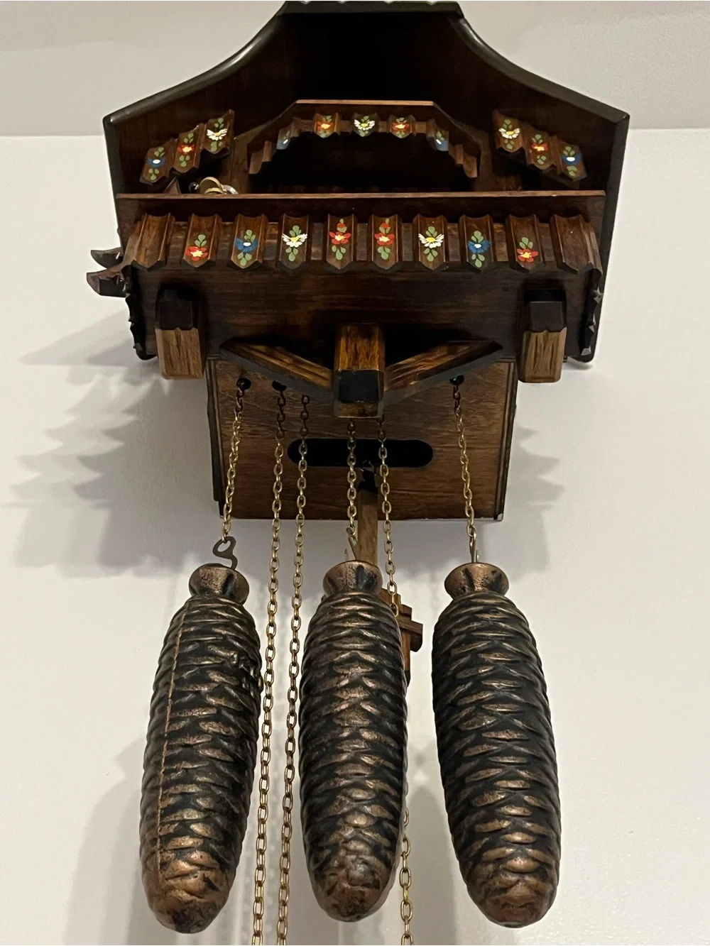 Cuendet Swiss Musical Black Forest Chalet Cuckoo Clock - Great Condition